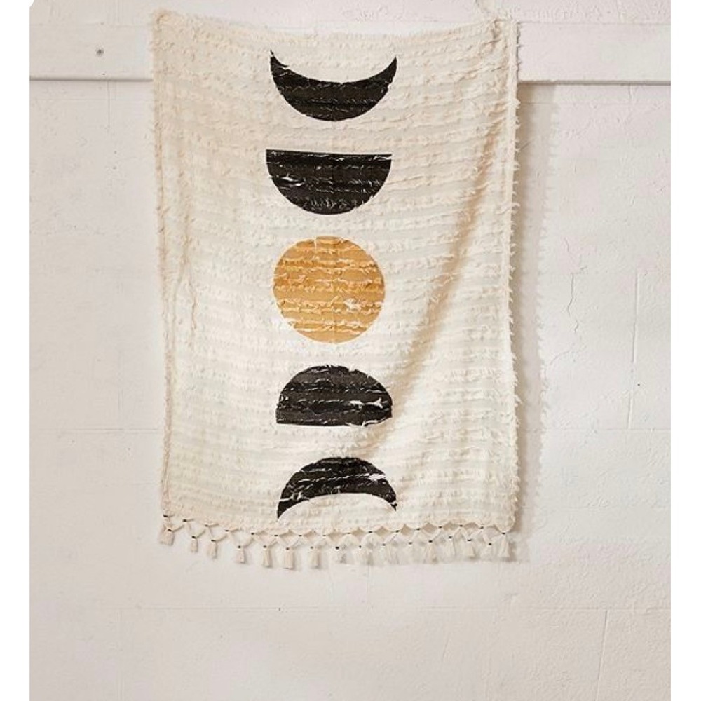 Urban Outfitters UO Home Moon Phase Textured Tapestry 50x30 Bohemian